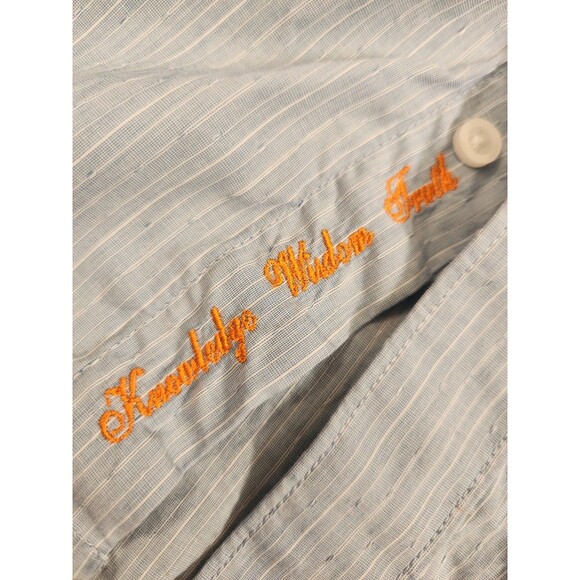 Robert Graham Mens Long Sleeve Button Down Shirt Blue Stripe Patterned Large - Picture 6 of 9